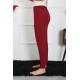 Moda Çizgi Kadın Pamuk Penye Tek Alt Pijama Bordo 27514