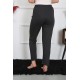 Moda Çizgi Kadın Pamuk Penye Tek Alt Pijama Füme 27514