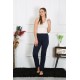 Moda Çizgi Kadın Pamuk Penye Tek Alt Pijama Lacivert 27514