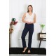 Moda Çizgi Kadın Pamuk Penye Tek Alt Pijama Lacivert 27514