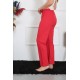 Moda Çizgi Kadın Pamuk Penye Tek Alt Pijama Mercan 27514