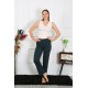 Moda Çizgi Kadın Pamuk Penye Tek Alt Pijama Petrol 27514