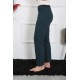 Moda Çizgi Kadın Pamuk Penye Tek Alt Pijama Petrol 27514