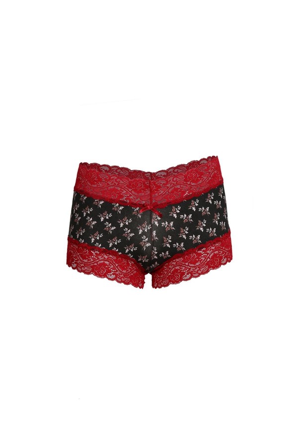 Moda Çizgi Kadın Pamuklu 2li Boxer Antrasit 40266
