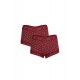 Moda Çizgi Kadın Pamuklu 2li Boxer Bordo 40266