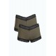 Moda Çizgi Kadın Pamuklu 2li Boxer Haki 40277
