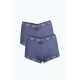 Moda Çizgi Kadın Pamuklu 2li Boxer İndigo 40277
