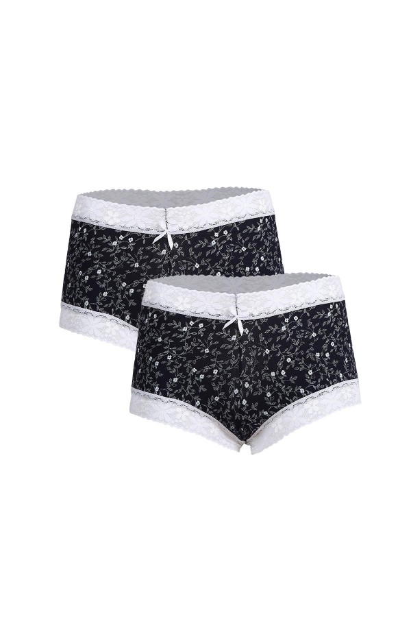 Moda Çizgi Kadın Pamuklu 2li Boxer Laci 40266
