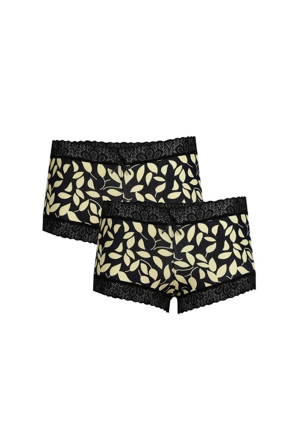 Moda Çizgi Kadın Pamuklu 2li Boxer Laci 40267