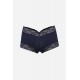 Moda Çizgi Kadın Pamuklu 2li Boxer Lacivert 40278