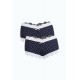 Moda Çizgi Kadın Pamuklu 2li Boxer Lacivert 40279