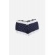 Moda Çizgi Kadın Pamuklu 2li Boxer Lacivert 40279