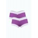 Moda Çizgi Kadın Pamuklu 2li Boxer Mor 40278
