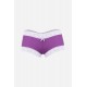 Moda Çizgi Kadın Pamuklu 2li Boxer Mor 40278