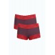Moda Çizgi Kadın Pamuklu 2li Boxer Mürdüm 40277