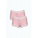 Moda Çizgi Kadın Pamuklu 2li Boxer Pudra 40278
