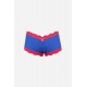 Moda Çizgi Kadın Pamuklu 2li Boxer Saks 40277