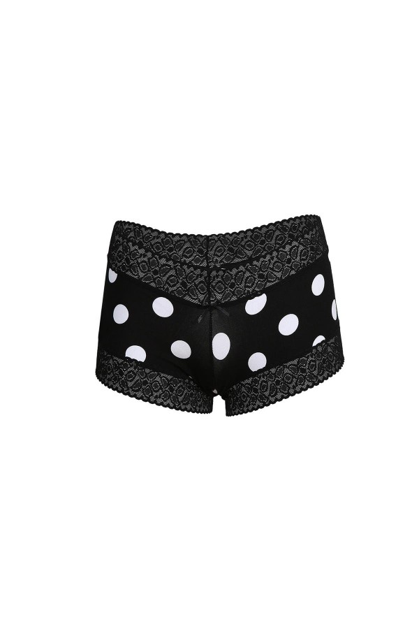 Moda Çizgi Kadın Pamuklu 2li Boxer Siyah 40269