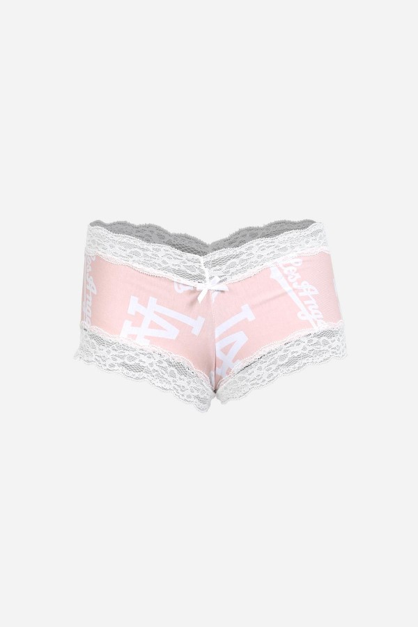 Moda Çizgi Kadın Pamuklu 2li Boxer Somon 40279