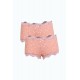 Moda Çizgi Kadın Pamuklu 2li Boxer Somon 40280