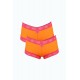 Moda Çizgi Kadın Pamuklu 2li Boxer Turuncu 40277
