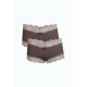 Moda Çizgi Kadın Pamuklu 2li Boxer Vizon 40278