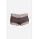 Moda Çizgi Kadın Pamuklu 2li Boxer Vizon 40278