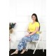 Moda Çizgi Kadın Pamuklu Büyük Beden Alt Pijama 27474
