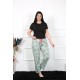 Moda Çizgi Kadın Pamuklu Büyük Beden Alt Pijama 27477