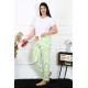 Moda Çizgi Kadın Pamuklu Büyük Beden Alt Pijama 27499