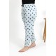 Moda Çizgi Kadın Pamuklu Büyük Beden Alt Pijama 27557 Buz Mavisi