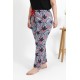 Moda Çizgi Kadın Pamuklu Büyük Beden Alt Pijama 27557 Somon