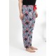 Moda Çizgi Kadın Pamuklu Büyük Beden Alt Pijama 27557 Somon