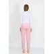 Moda Çizgi Kadın Pamuklu Cepli Tek Alt Pijama Pembe 27527