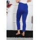 Moda Çizgi Kadın Pamuklu Sax Tek Alt Pijama 27523