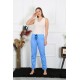 Moda Çizgi Kadın Pamuklu Tek Alt Pijama 27515
