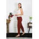 Moda Çizgi Kadın Pamuklu Tek Alt Pijama 27517