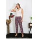 Moda Çizgi Kadın Pamuklu Tek Alt Pijama 27518