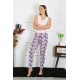 Moda Çizgi Kadın Pamuklu Tek Alt Pijama 27519