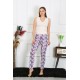 Moda Çizgi Kadın Pamuklu Tek Alt Pijama 27519