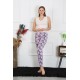 Moda Çizgi Kadın Pamuklu Tek Alt Pijama 27519