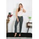 Moda Çizgi Kadın Pamuklu Tek Alt Pijama 27522