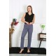 Moda Çizgi Kadın Pamuklu Tek Alt Pijama 27524