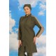 Moda Çizgi Kadın Pantolonlu Kolu Şeritli Tam Tesettür Mayo Haki 31065