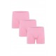 Moda Çizgi Kadın Penye 3lü Boxer Pembe 40260