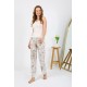 Moda Çizgi Kadın Penye Desenli Tek Alt Pijama 27529