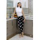 Moda Çizgi Kadın Penye Desenli Tek Alt Pijama 27556