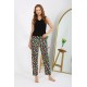 Moda Çizgi Kadın Penye Smile Desenli Tek Alt Pijama 27537