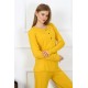 Moda Çizgi Kadın Penye Uzun Kol Patlı Pijama Takım 4167