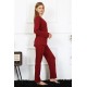 Moda Çizgi Kadın Penye Uzun Kol Patlı Pijama Takım 4170